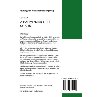 Industriemeister - Lehrbuch: Zusammenarbeit im Betrieb - Tabellenbuch ZIB